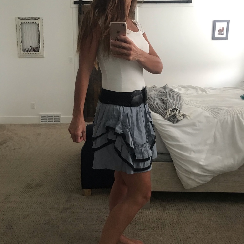 Belted Ruffle Skirt - Picture 2 of 6